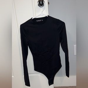 Abercrombie “Soft A&F Collection” black long sleeve bodysuit